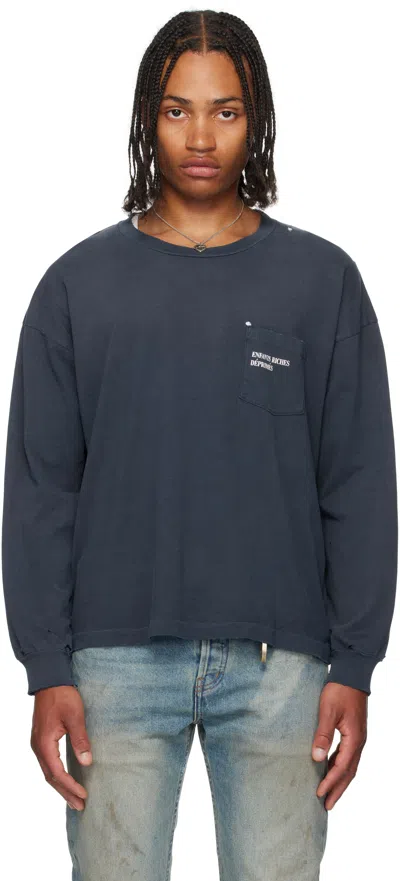 Enfants Riches Deprimes Navy Classic Logo Ls T-shirt