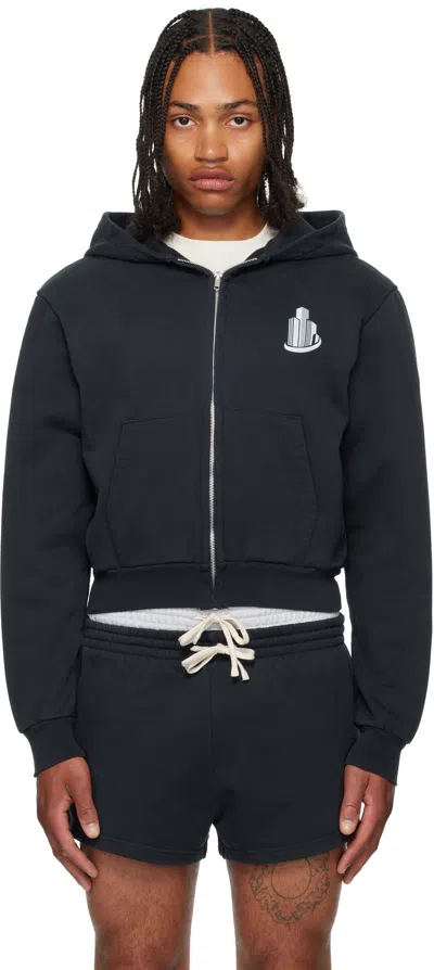 Abra Ssense Exclusive Navy Building Hoodie In Blue