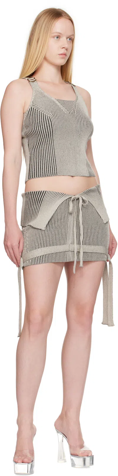 Knwls Gray Veil Tank Top In Gray