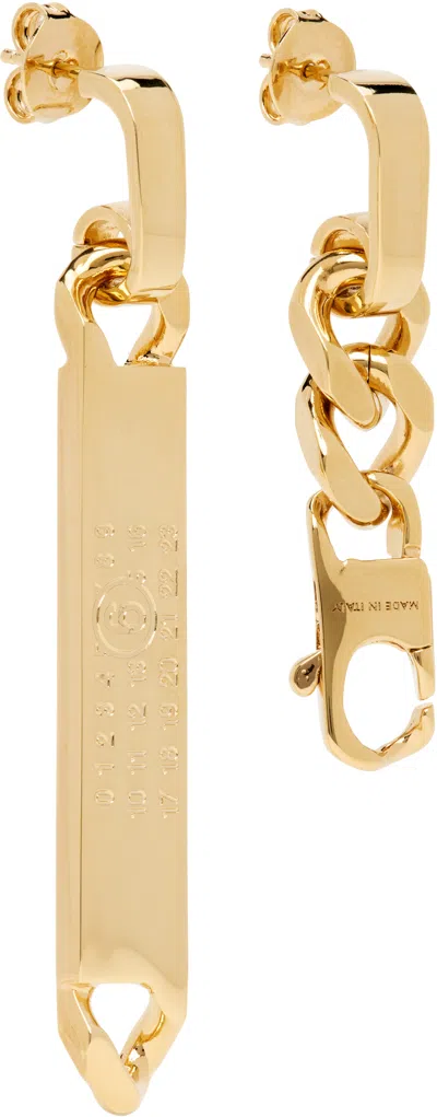Mm6 Maison Margiela Drop Chain Earrings