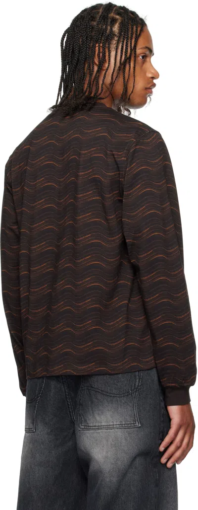 Dime Brown Transmission Ls T-shirt In Black