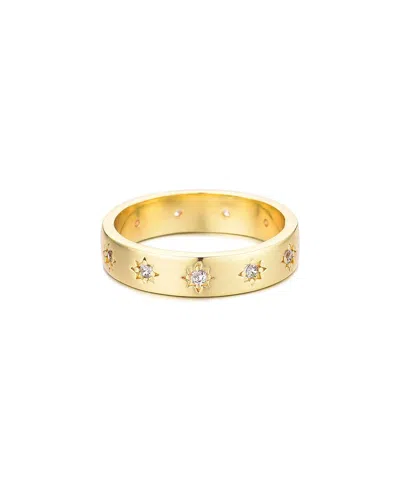 Adornia 14k Gold Plated Stars Band Ring