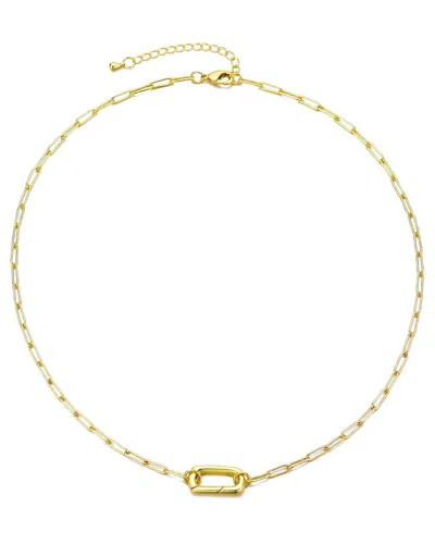 Adornia 14k Gold Plated Lock Necklace In Gold