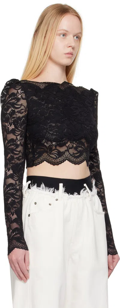 Rabanne Haut Cropped Lace Top