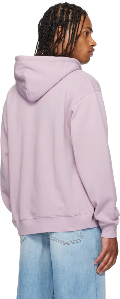 Dime Purple Cursive Small Logo Zip Hoodie In Pink