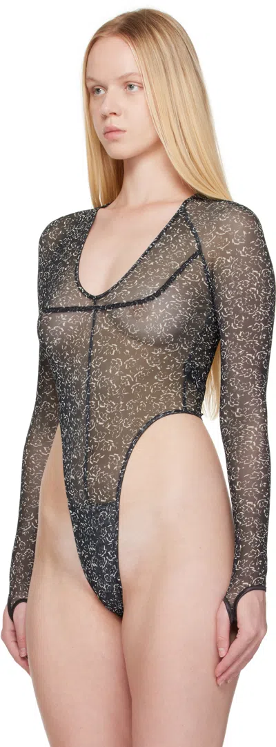 Knwls Black Haze Bodysuit In Black
