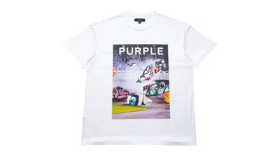 Pre-owned Purple Brand Men's  Inside Out Tee Brilliant T-shirt In White