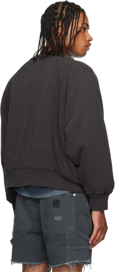 Enfants Riches Deprimes Gray Lined Raglan Logo Sweatshirt In Gray
