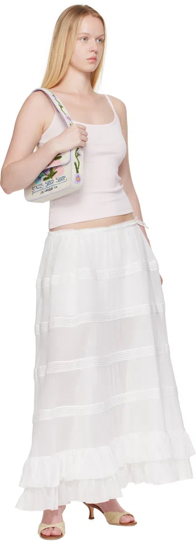 Staud Brigitte Raffia Kitten-heel Mules In Brown