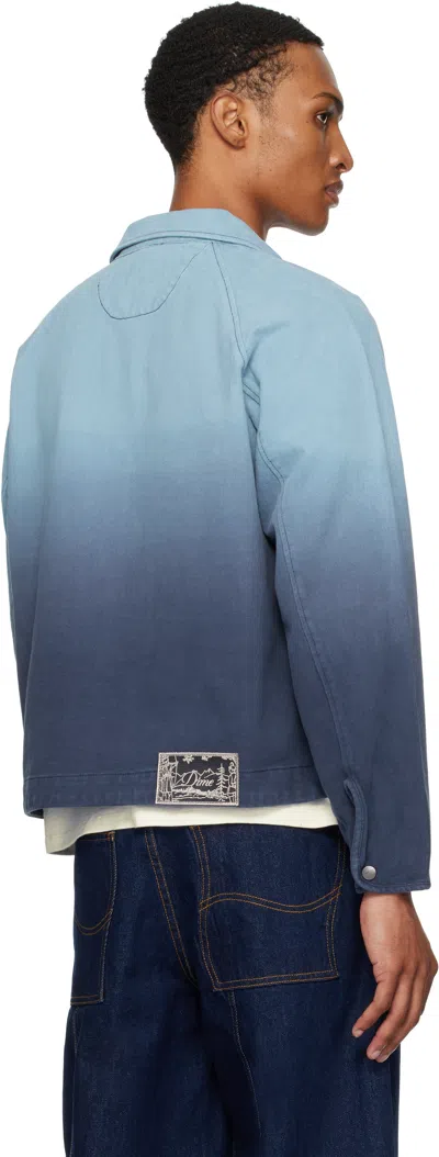 Dime Blue Dipped Chore Jacket In Blue