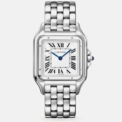 Pre-owned Cartier Panthère De  Wspn0011 Automatic White Stainless Steel Women's Wristwatch 31 Mm