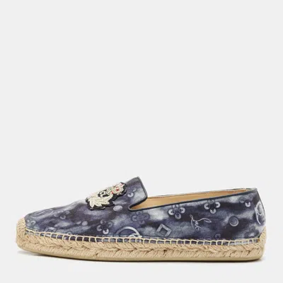 Pre-owned Gucci Christian Louboutin Two Tone Fabric Nanou Orlato Espadrille Flats Size 37
