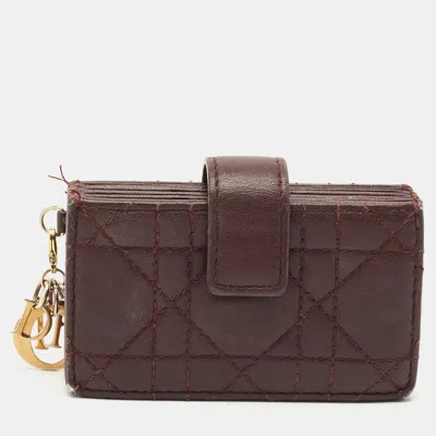Pre-owned Dior 5 Gusset Card Case