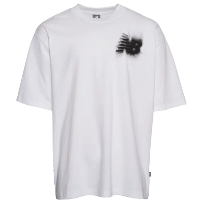 New Balance Mens  Schematic Blur T-shirt In White