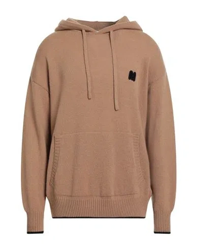 Msgm Man Sweater Camel Size Xl Wool, Cashmere In Brown