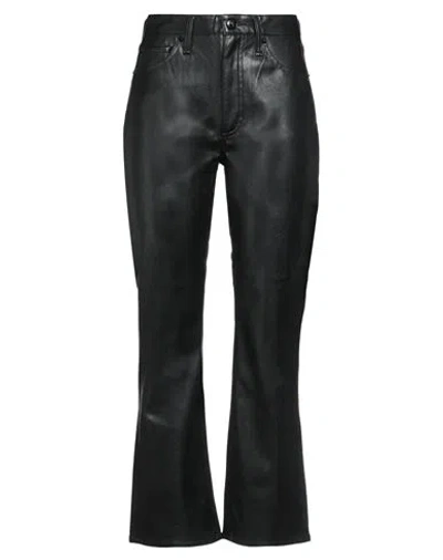 Rag & Bone Casey Coated High-rise Ankle Flare Jean In Black