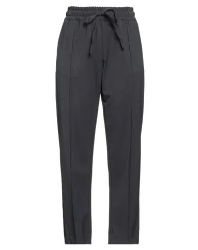 Cruna Woman Pants Charcoal Size 10 Polyester, Virgin Wool, Elastane In Gray