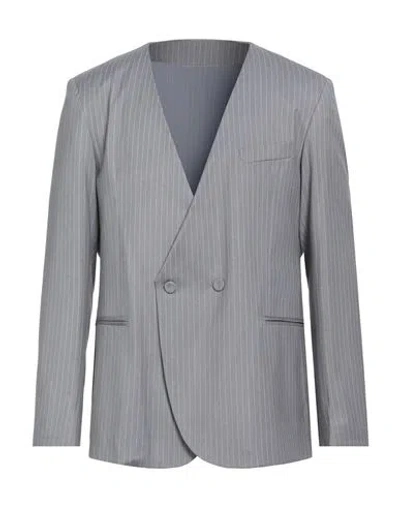 Why Not Brand Man Blazer Grey Size 42 Polyester, Viscose, Elastane In Blue