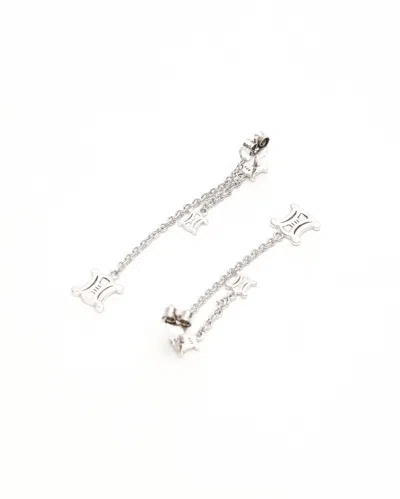 Celine Céline Triomphe Dangling Studs Earrings