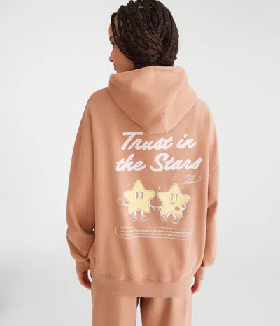 Aéropostale Trust In The Stars Oversized Pullover Hoodie In Neutral