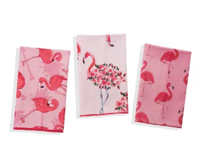 Tiramisu Tropical Flamingo Cotton Kitchen Towel Set