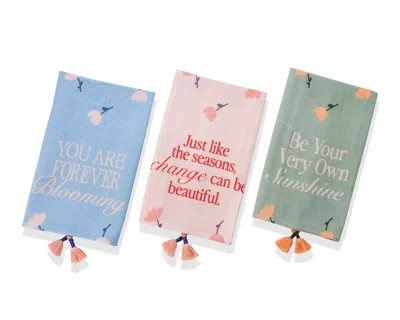 Tiramisu Daily Affirmation Pastel Kitchen Towel Set