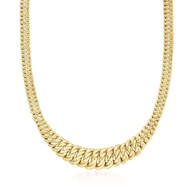 Ross-simons Italian 18kt Yellow Gold Graduated Americana-link Necklace