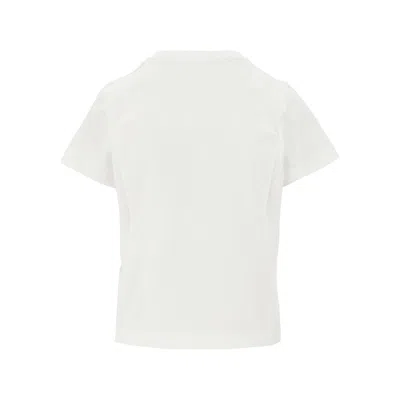 Moncler Embroidered Short Sleeve Crew Neck T-shirt In White