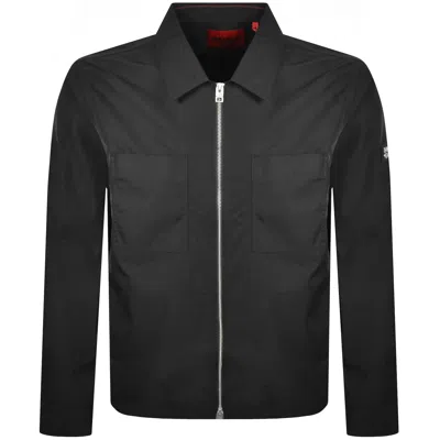 Hugo Boss Hugo Evalom Overshirt Jacket Black In Black
