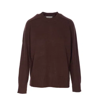 Loulou De Saison Baltra Ribbed-neck Sweater In Brown