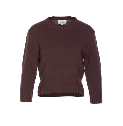 Loulou De Saison Brown Mora Lds Cropped Cashmere Sweater In Brown