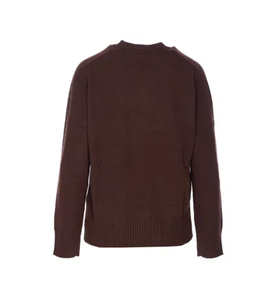 Loulou De Saison Baltra Ribbed-neck Sweater In Brown