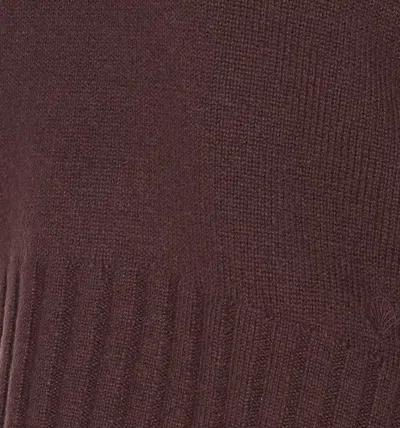 Loulou De Saison Brown Mora Lds Cropped Cashmere Sweater In Brown
