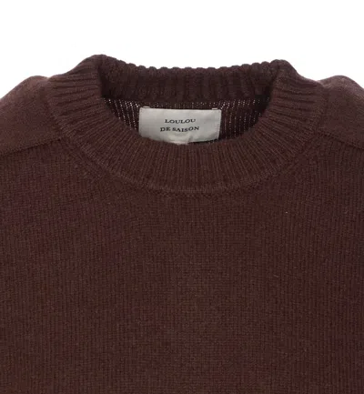 Loulou De Saison Baltra Ribbed-neck Sweater In Brown