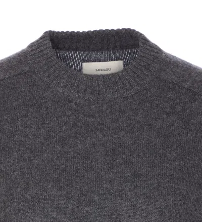 Loulou De Saison Crew-neck Cashmere Sweater In Gray