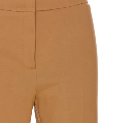 Pinko Tailored Trousers With Belt Loops And Pockets In Brown