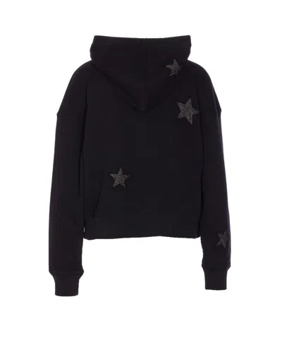 Zadig & Voltaire Knitwear With Hooded Design And Star Embellishments In Black