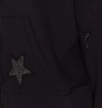Zadig & Voltaire Knitwear With Hooded Design And Star Embellishments In Black