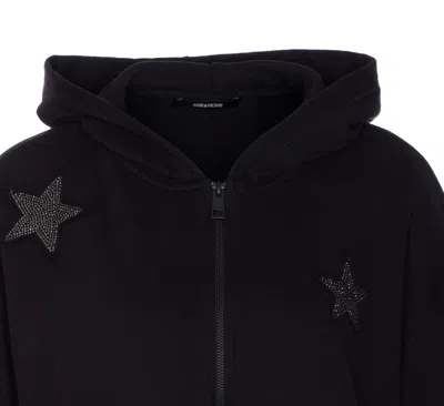 Zadig & Voltaire Knitwear With Hooded Design And Star Embellishments In Black