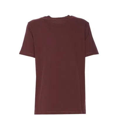 Zadig & Voltaire Crewneck Graphic Print Rock N Roll Beaded Top In Burgundy