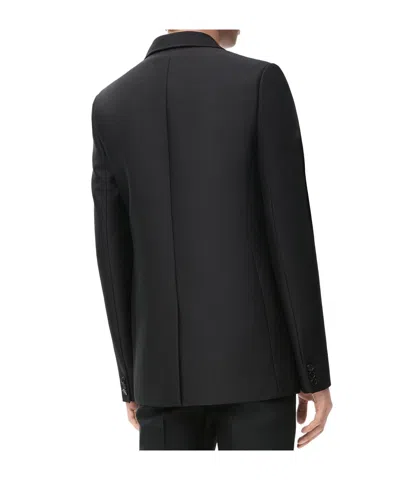 Loewe Jacket In Wool And Silk In Black