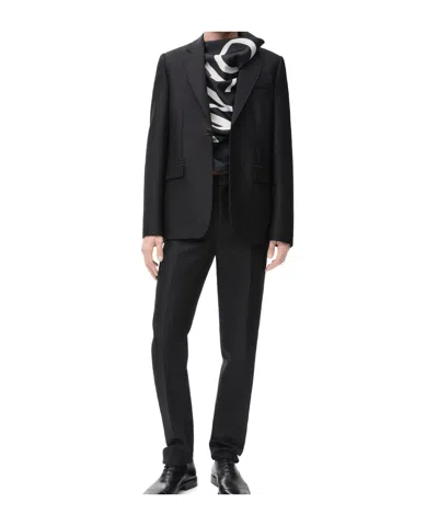 Loewe Jacket In Wool And Silk In Black
