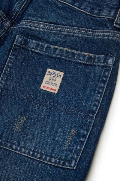 Diesel Jeans Regular Blu Scuro Effetto Dirty In Blue