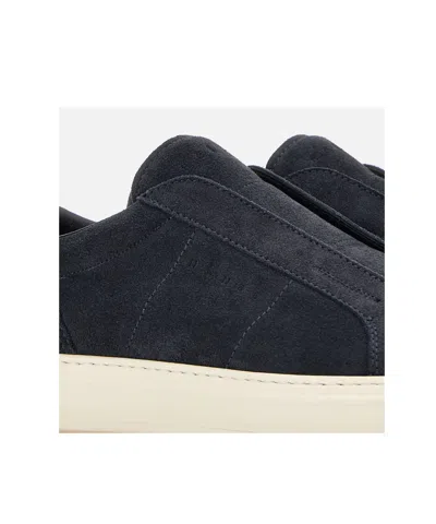 Hogan Black Suede Slip-on Shoes With Contrasting Sole