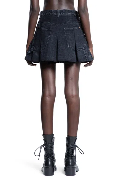 Sacai Denim Shorts With Belt Loops In Blue
