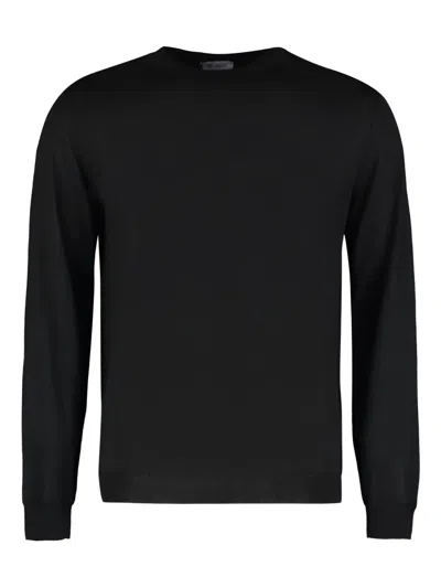 The (alphabet) Crew-neck Sweater In Black