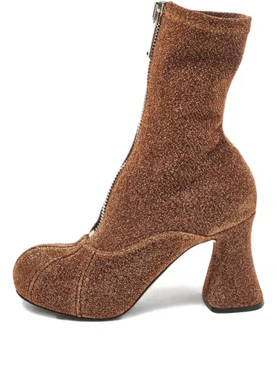 Pre-owned Stella Mccartney Zip Glitter Boots