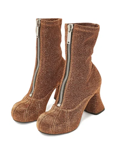 Pre-owned Stella Mccartney Zip Glitter Boots