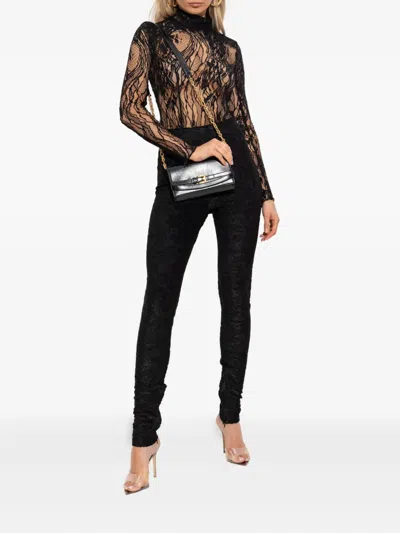 Balmain Lace High-neck Bodysuit
