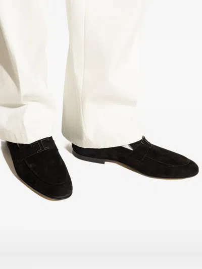 Tod's Logo-plaque Suede Loafers